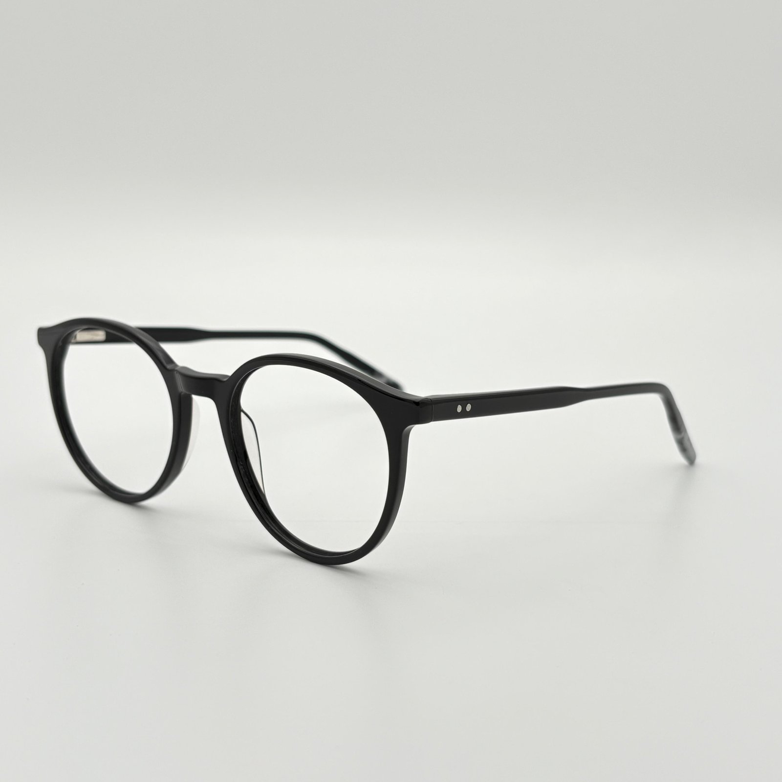 Round Eyeglasses - Black